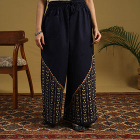 Buy Cotton Bengal Kantha Hand Embroidery Palazzo