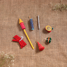 Diwali Special! Handmade Beadwork Felt Crackers (Set of 7 - Assorted) 38