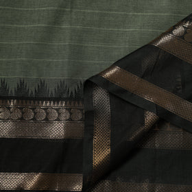 Green - Kanchipuram Cotton Fabric with Zari Border 28