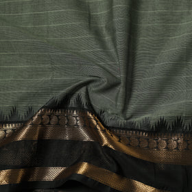 Green - Kanchipuram Cotton Fabric with Zari Border 28