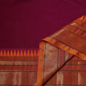 Pink - Kanchipuram Cotton Fabric with Zari Border 29