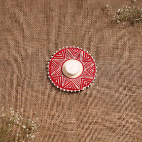 Hand Embroidered Aipan Art Tealight Candle Holder for Home Decor 02