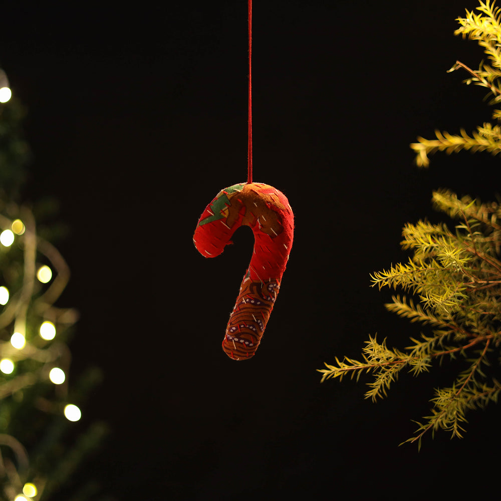 Candy Cane - Handcrafted Stuffed Christmas Ornament 39