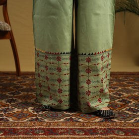 Buy Cotton Bengal Kantha Hand Embroidery Palazzo