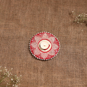 Hand Embroidered Aipan Art Tealight Candle Holder for Home Decor 03