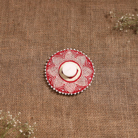 Hand Embroidered Aipan Art Tealight Candle Holder for Home Decor 03