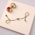 Handcrafted Patwa Threadwork Blue Pottery Beads Rakhi 08