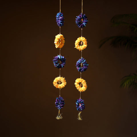 Multicolor - Handmade Beadwork Felt Hangings (Set of 2) for Home Decor 25