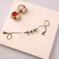Handcrafted Patwa Threadwork Blue Pottery Beads Rakhi 15
