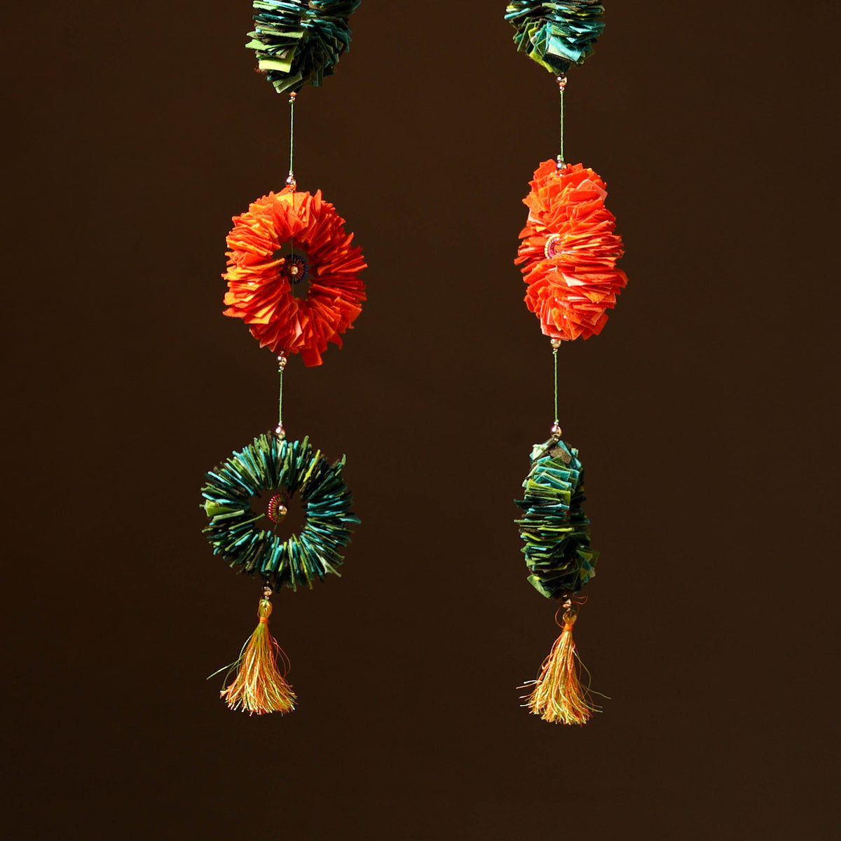 Handmade Beadwork Felt Hangings (Set of 2) for Home Decor 27