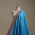 Blue - Kanchipuram Buti Cotton Fabric with Thread Border 07