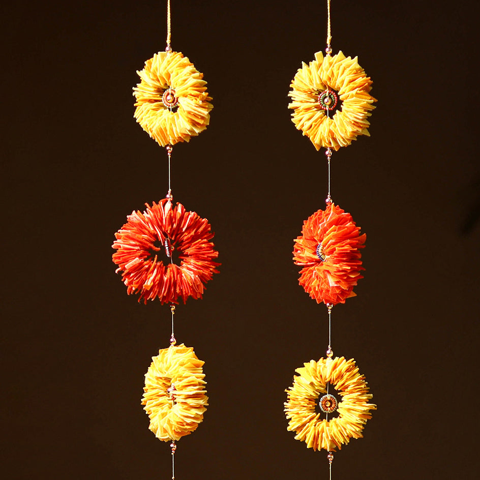 Handmade Beadwork Felt Hangings (Set of 2) for Home Decor 29