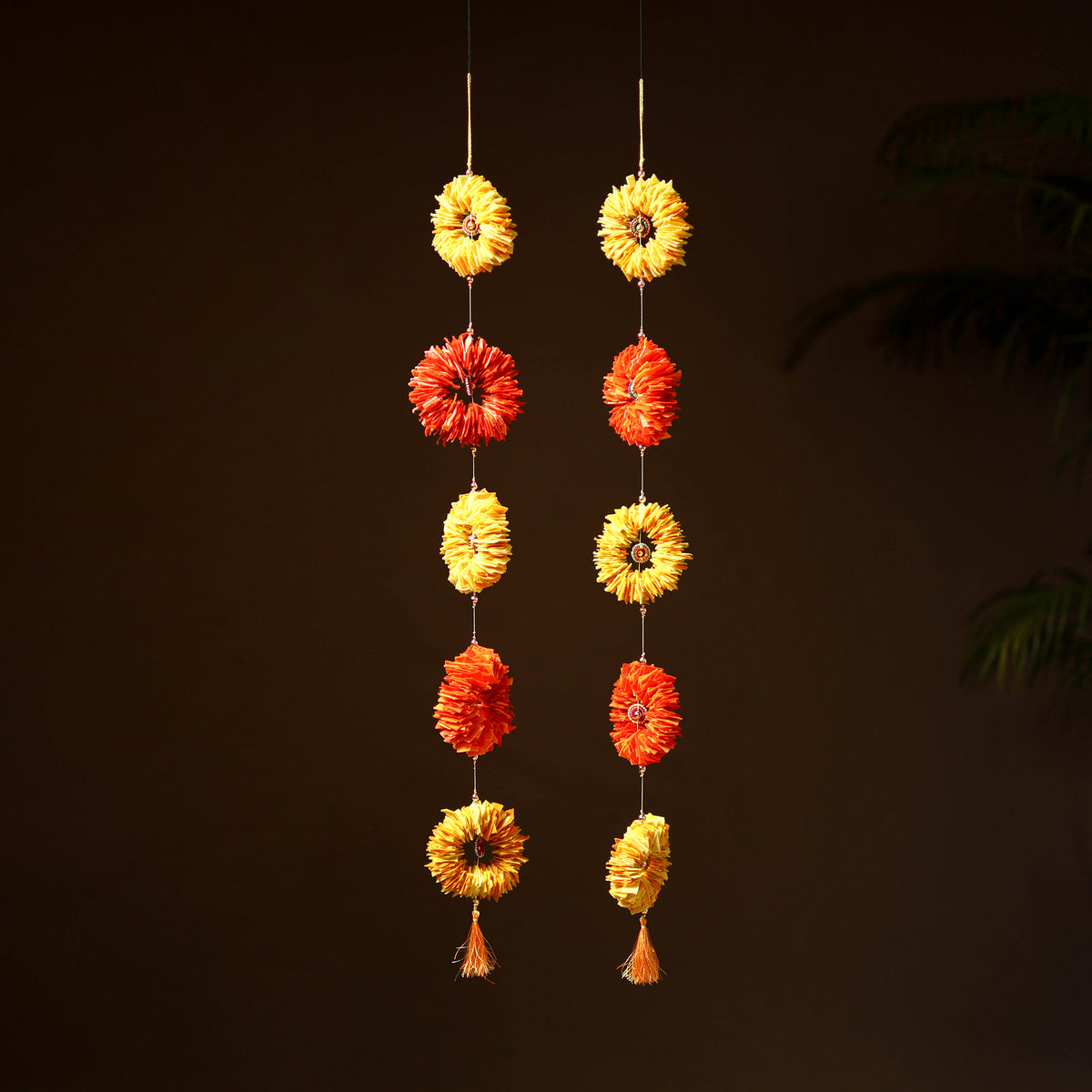 Handmade Beadwork Felt Hangings (Set of 2) for Home Decor 29