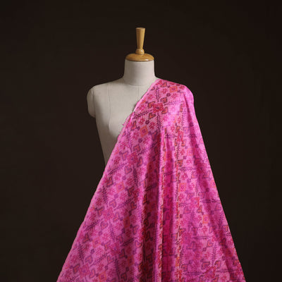 Handloom Raw Silk Pochampally Ikat Fabric 13