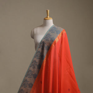 Kanchipuram Buti Cotton Fabric with Thread Border 09