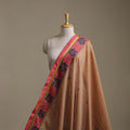 Brown - Kanchipuram Buti Cotton Fabric with Thread Border 10
