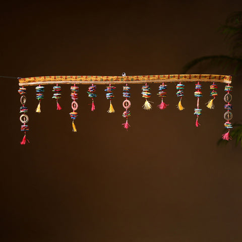 Multicolor - Handmade Beadwork Felt Bandhanwar Toran for Home Decor 08