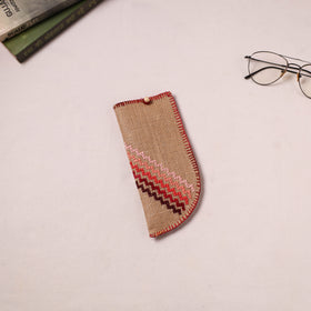 Tribal Hand Embroidered Jute Spectacle Pouch  01