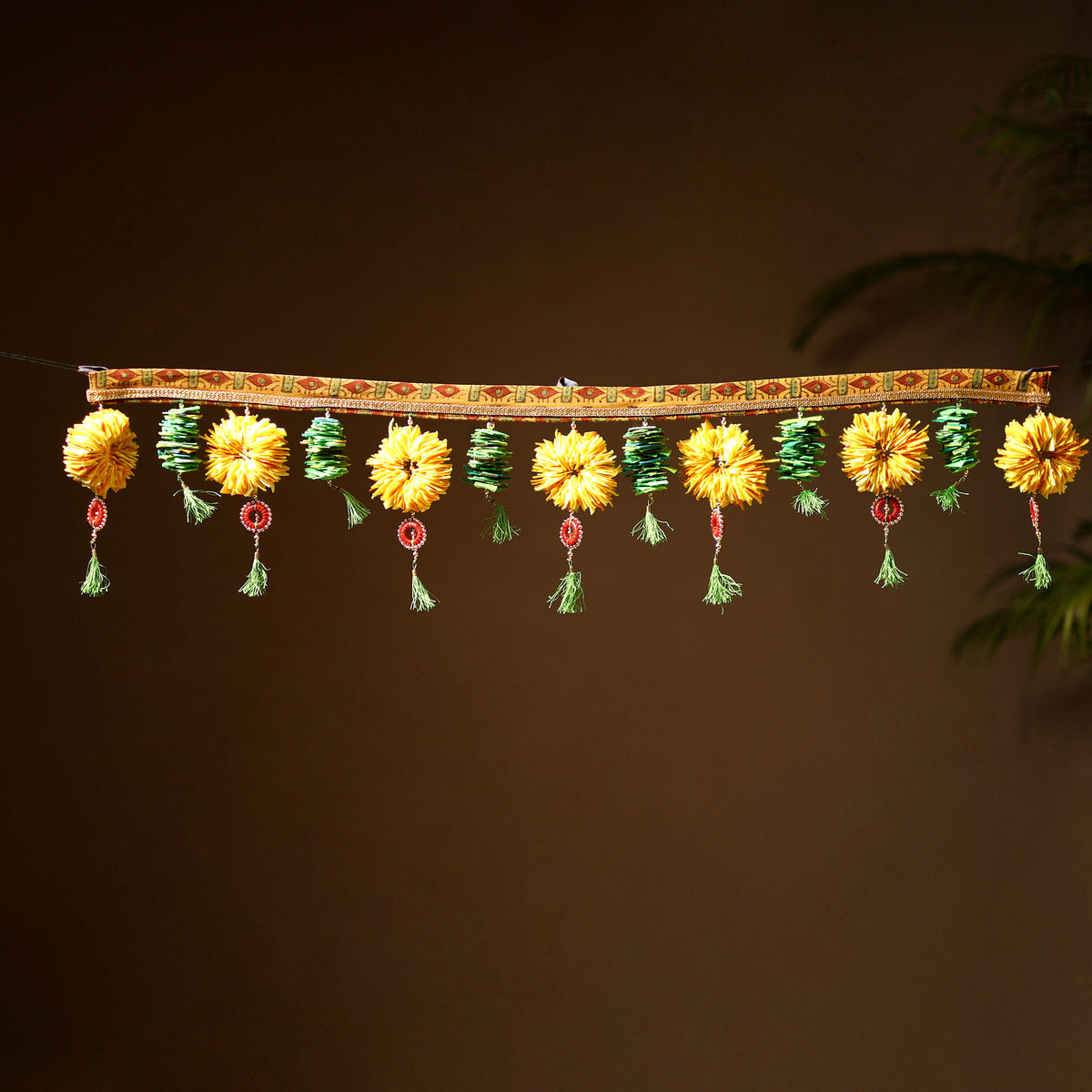 Handmade Beadwork Felt Bandhanwar Toran for Home Decor 12