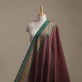 Maroon - Kanchipuram Checks Cotton Fabric with Thread Border 21