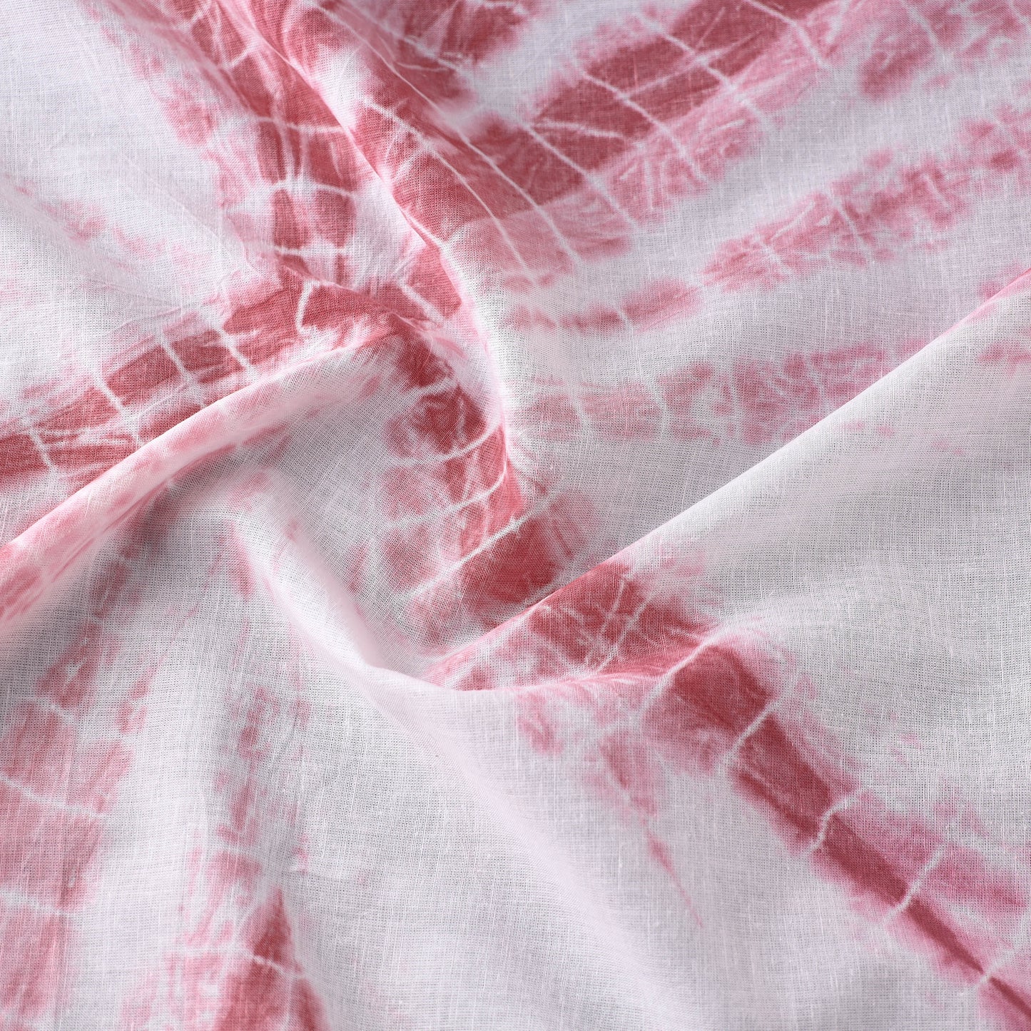 Red - Shibori Tie-Dye Pure Cotton Fabric