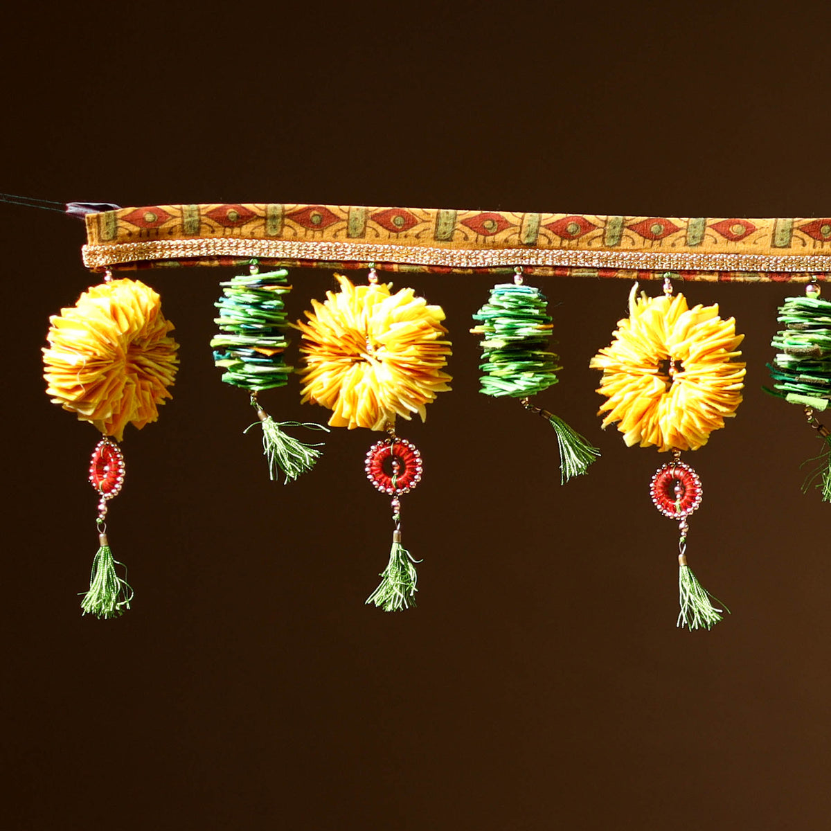 Handmade Beadwork Felt Bandhanwar Toran for Home Decor 12