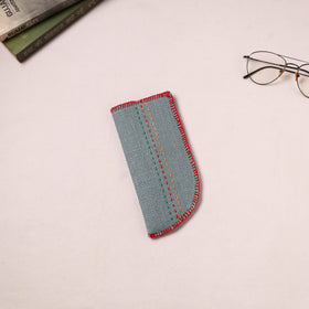 Tribal Hand Embroidered Jute Spectacle Pouch  05