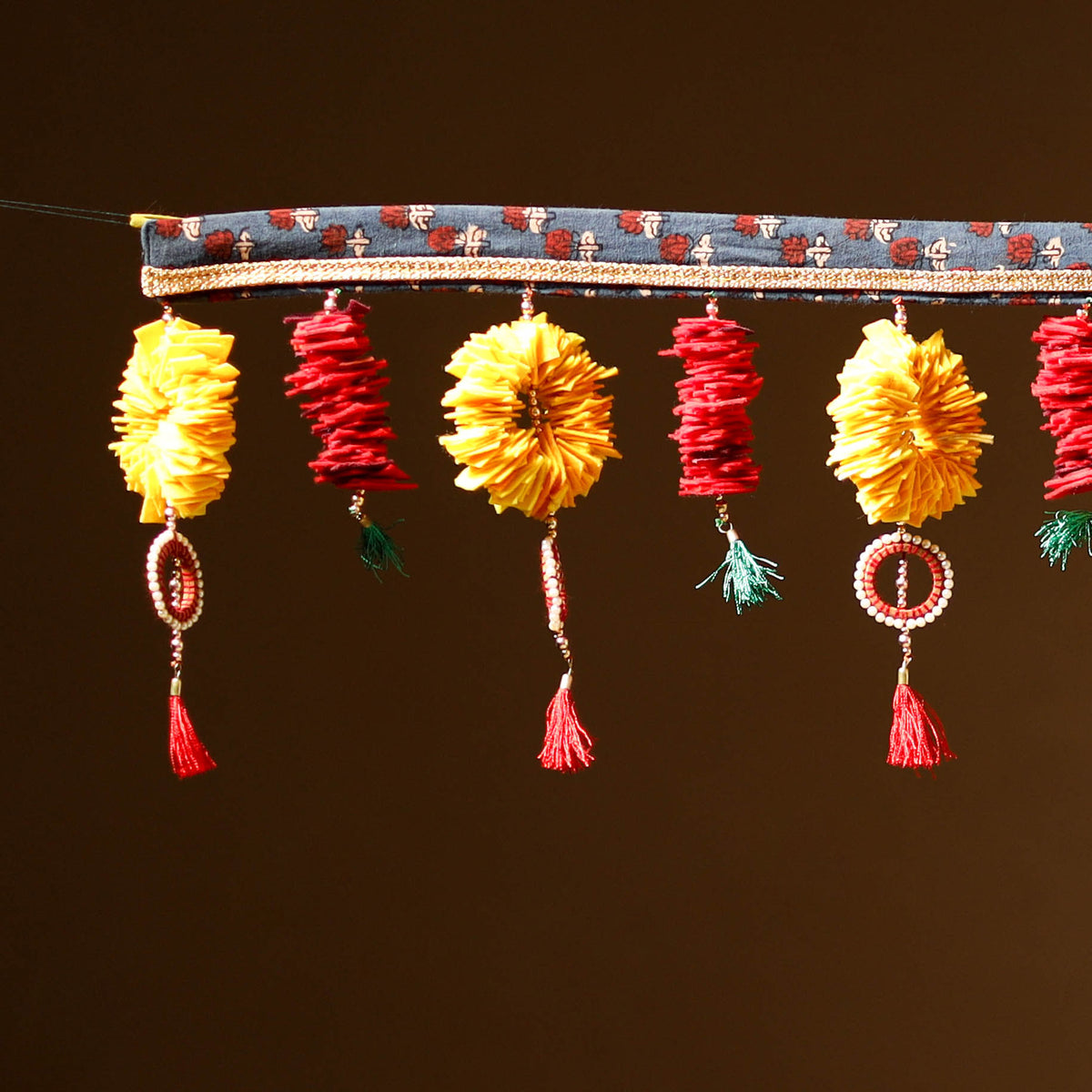 Handmade Beadwork Felt Bandhanwar Toran for Home Decor 14
