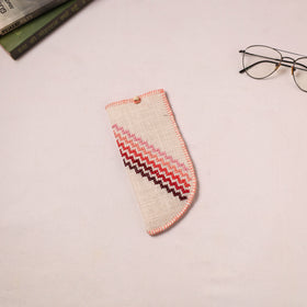 Tribal Hand Embroidered Jute Spectacle Pouch  09
