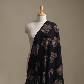 Black - Hakoba Hand Block Ajrakh Print Natural Dyed Cotton Fabric 17