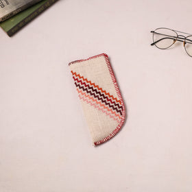 Tribal Hand Embroidered Jute Spectacle Pouch  10