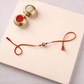 Handcrafted Patwa Threadwork Blue Pottery Beads Rakhi 39