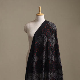 Black - Hakoba Hand Block Ajrakh Print Natural Dyed Cotton Fabric 22
