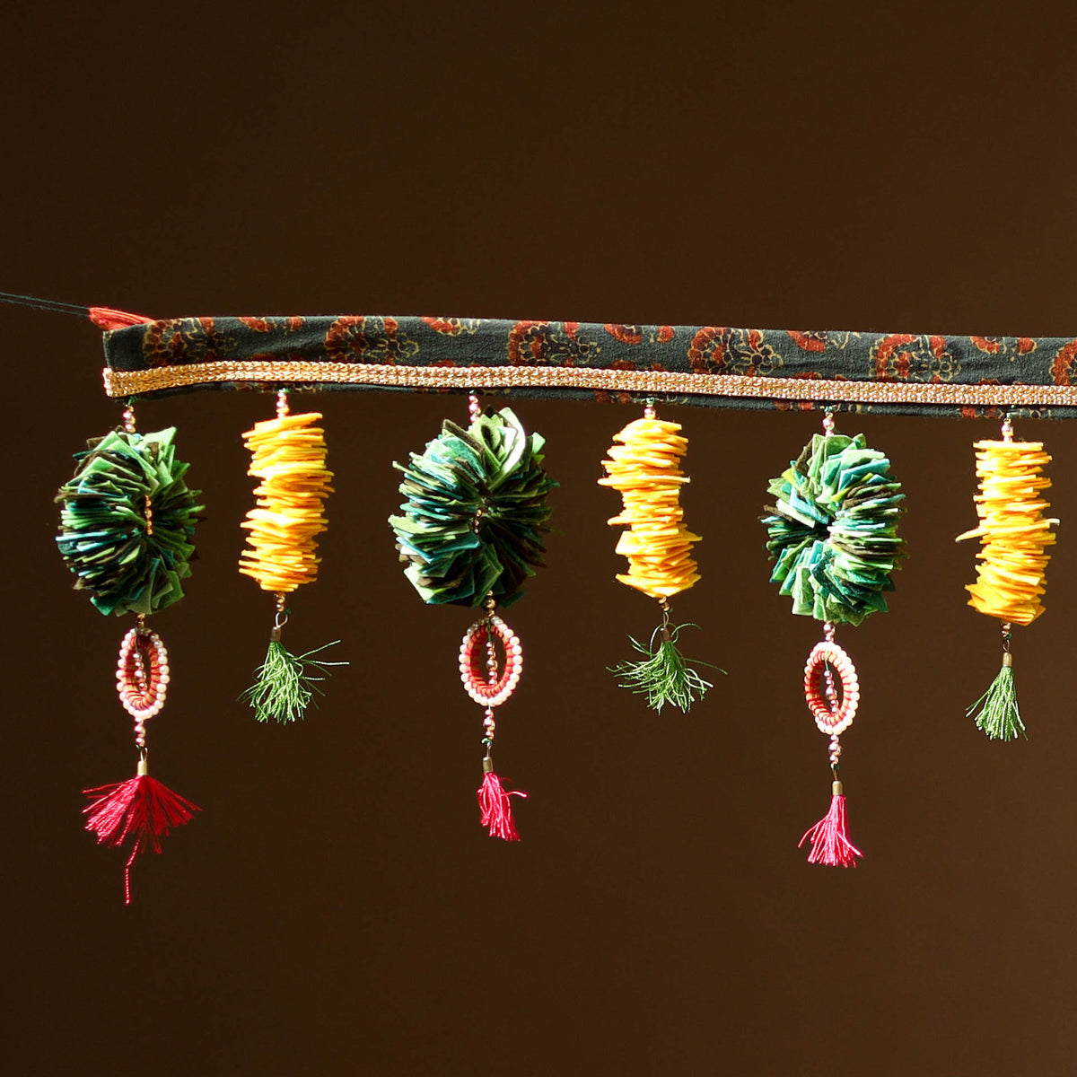 Multicolor - Handmade Beadwork Felt Bandhanwar Toran for Home Decor 20