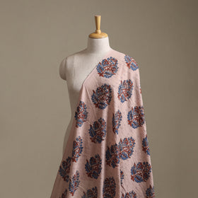 Beige - Hakoba Hand Block Ajrakh Print Natural Dyed Cotton Fabric 26