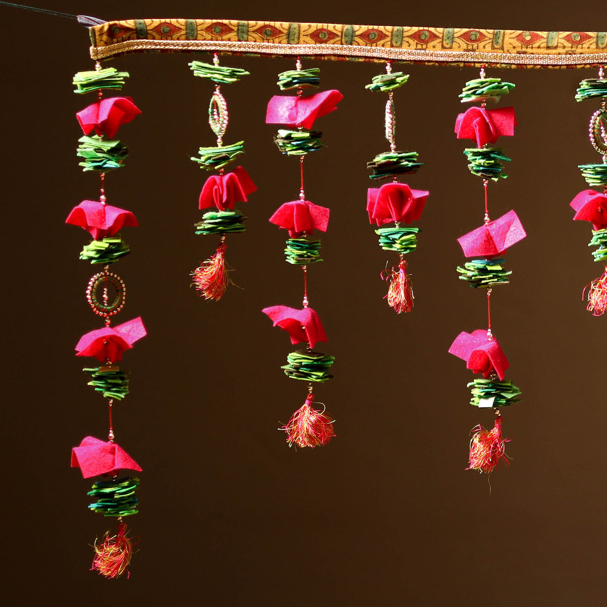 Handmade Beadwork Felt Bandhanwar Toran for Home Decor 21