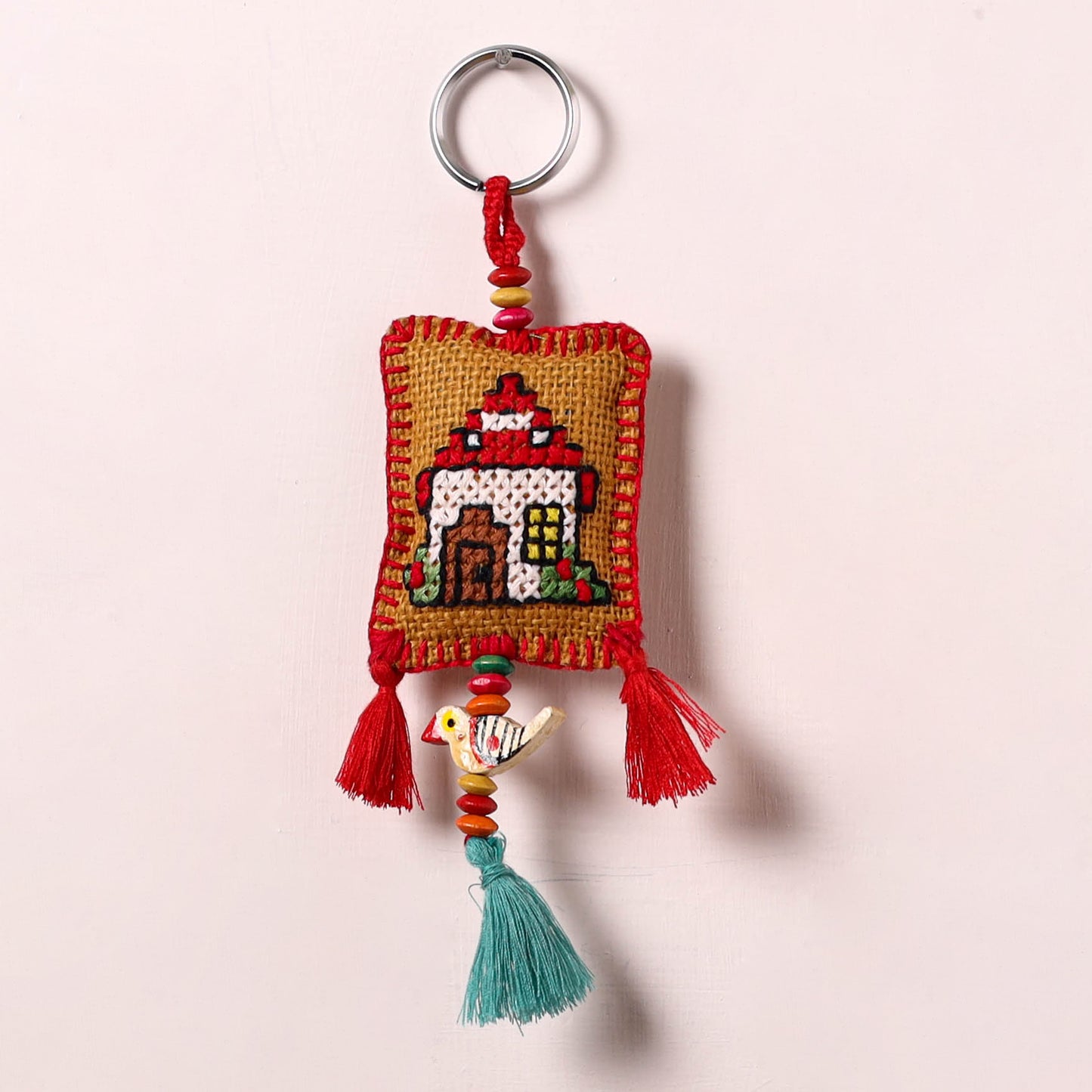 Tribal Hand Embroidered Keychain for Key & Bag 01