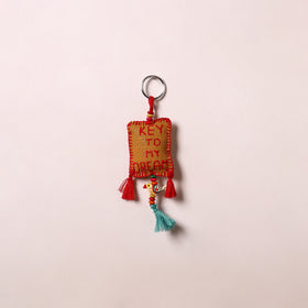 Tribal Hand Embroidered Keychain for Key & Bag 01