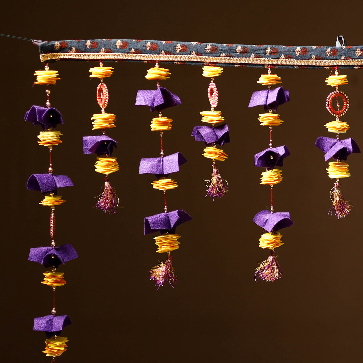 Multicolor - Handmade Beadwork Felt Bandhanwar Toran for Home Decor 23