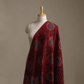 Red - Hakoba Hand Block Ajrakh Print Natural Dyed Cotton Fabric 32