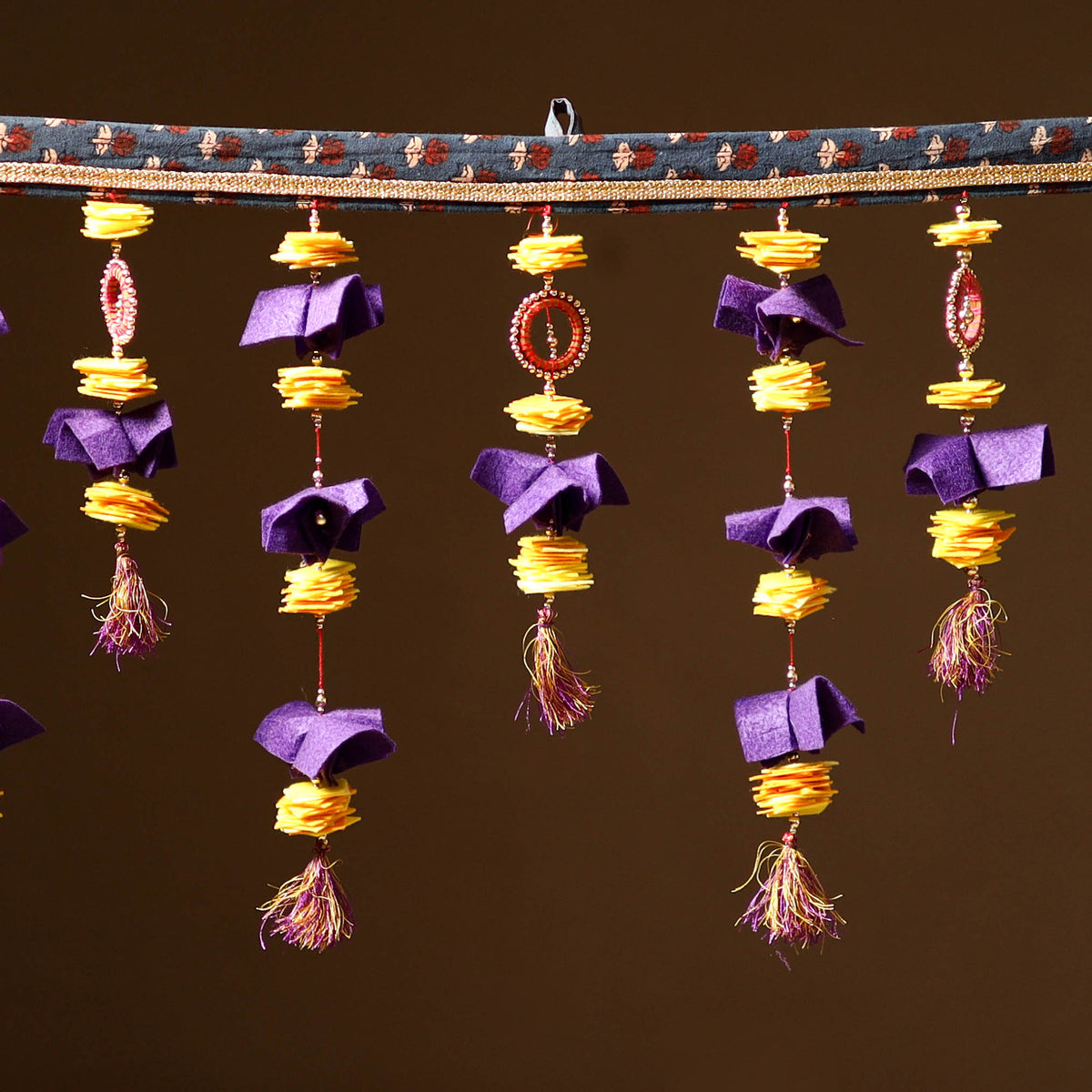 Multicolor - Handmade Beadwork Felt Bandhanwar Toran for Home Decor 23