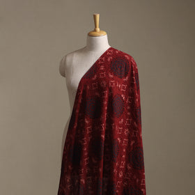 Red - Hakoba Hand Block Ajrakh Print Natural Dyed Cotton Fabric 33