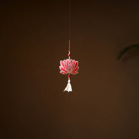 Lotus - Hand Embroidered Aipan Art Hanging for Home Decor 05