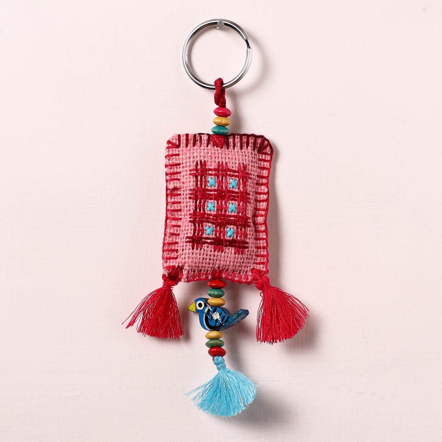 Tribal Hand Embroidered Keychain for Key & Bag 04
