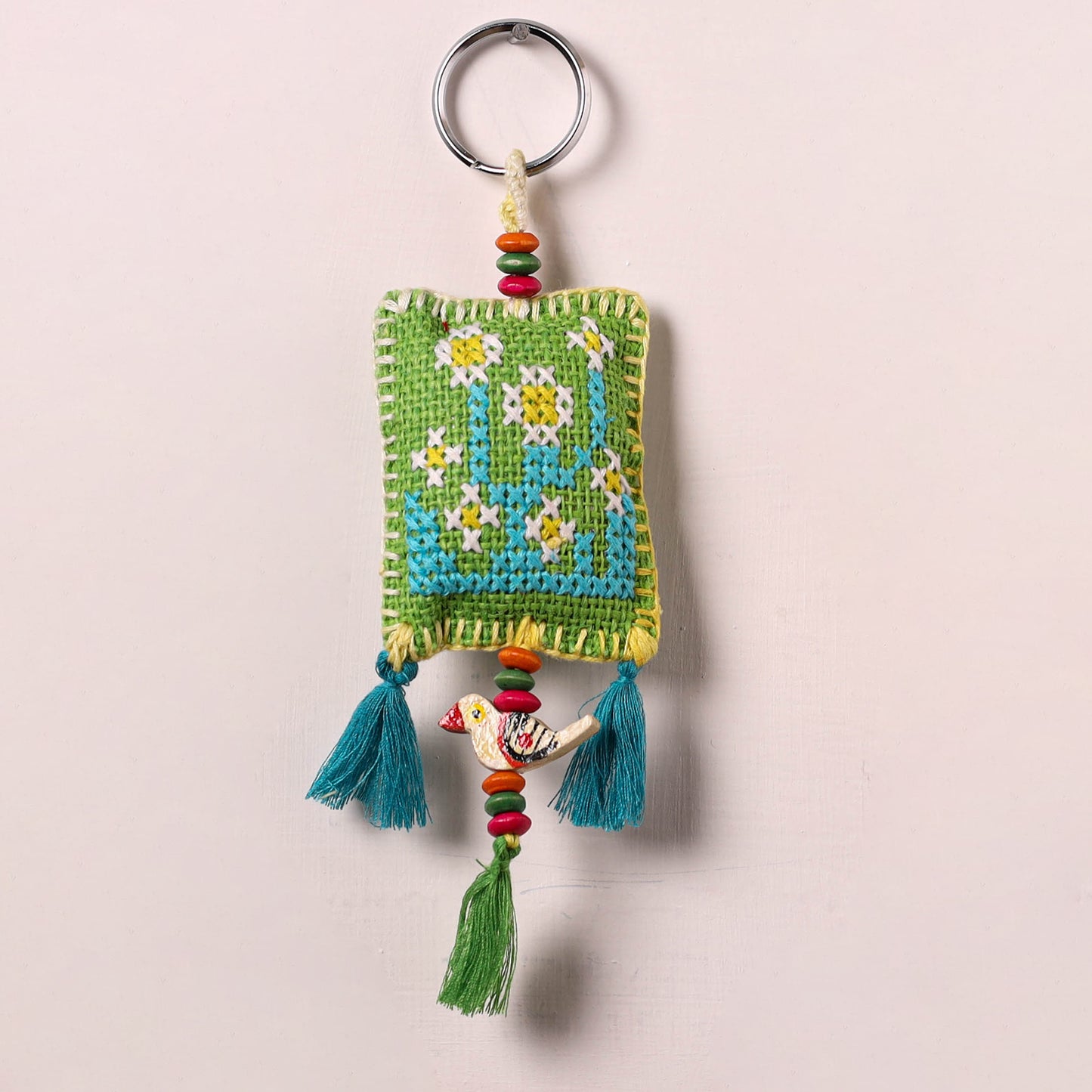 Tribal Hand Embroidered Keychain for Key & Bag 09