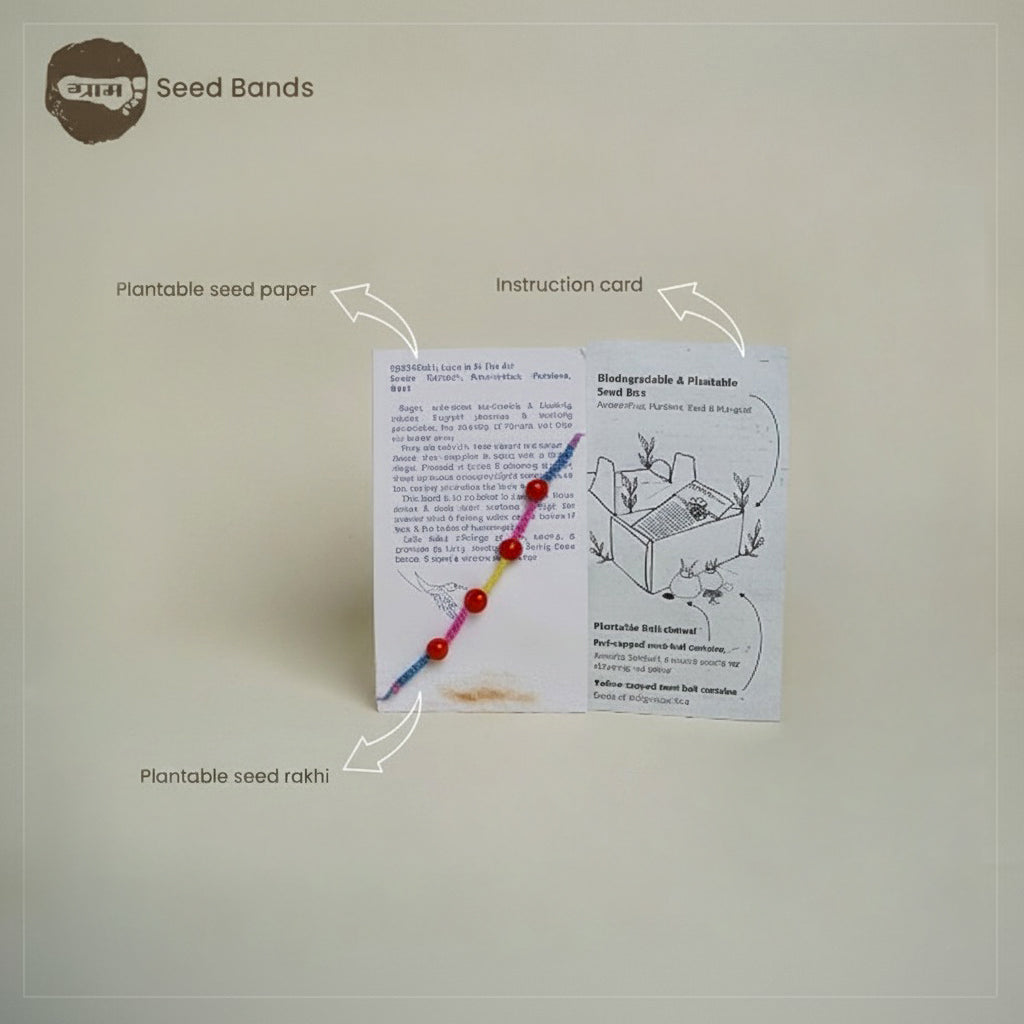 Tiny Flower - Handmade Eco-Friendly Plantable Seed Rakhi 05