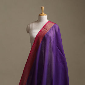 Purple - Kanchipuram Cotton Fabric with Zari Border 05