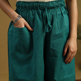 Buy Green Cotton Bengal Kantha Hand Embroidery Palazzo