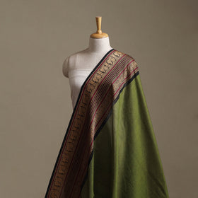 Green - Kanchipuram Cotton Fabric with Zari Border 06