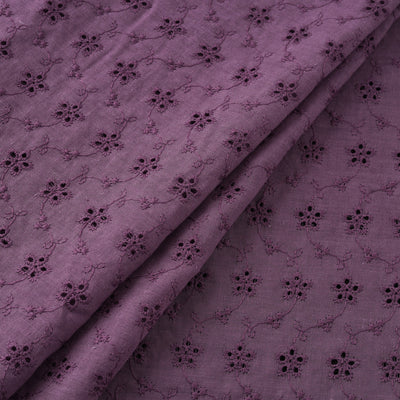 Floral Embroidered Cotton Hakoba Fabric 01